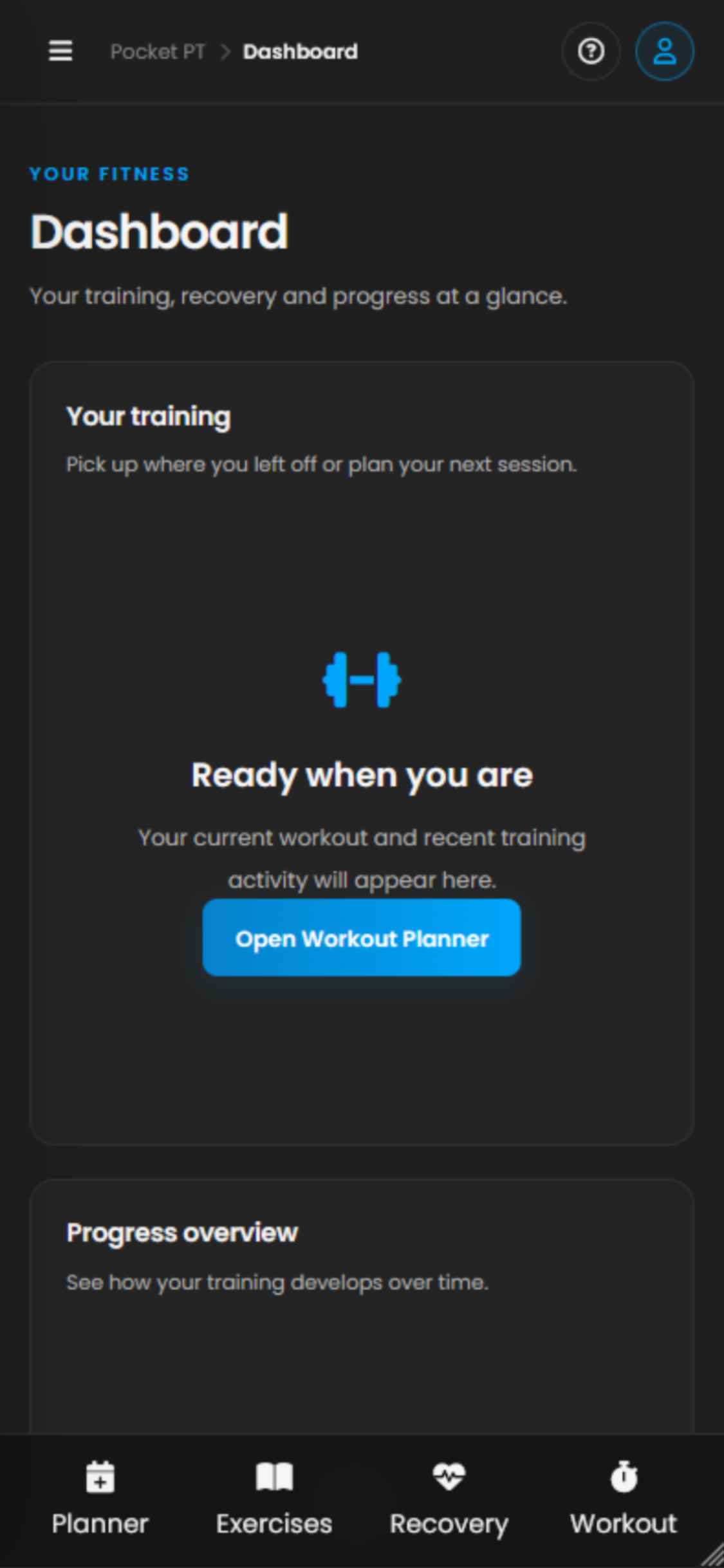 Pocket PT fitness application